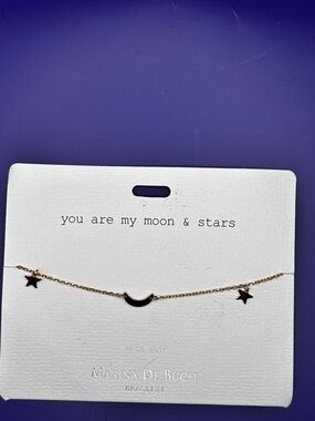Gold Plated Moon Stars Freedom Bracelet NWT